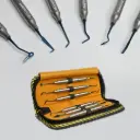  Polodent Composite Filling Instruments Kit with Blue Titanium Coated Working Head,Set of 6 pcs